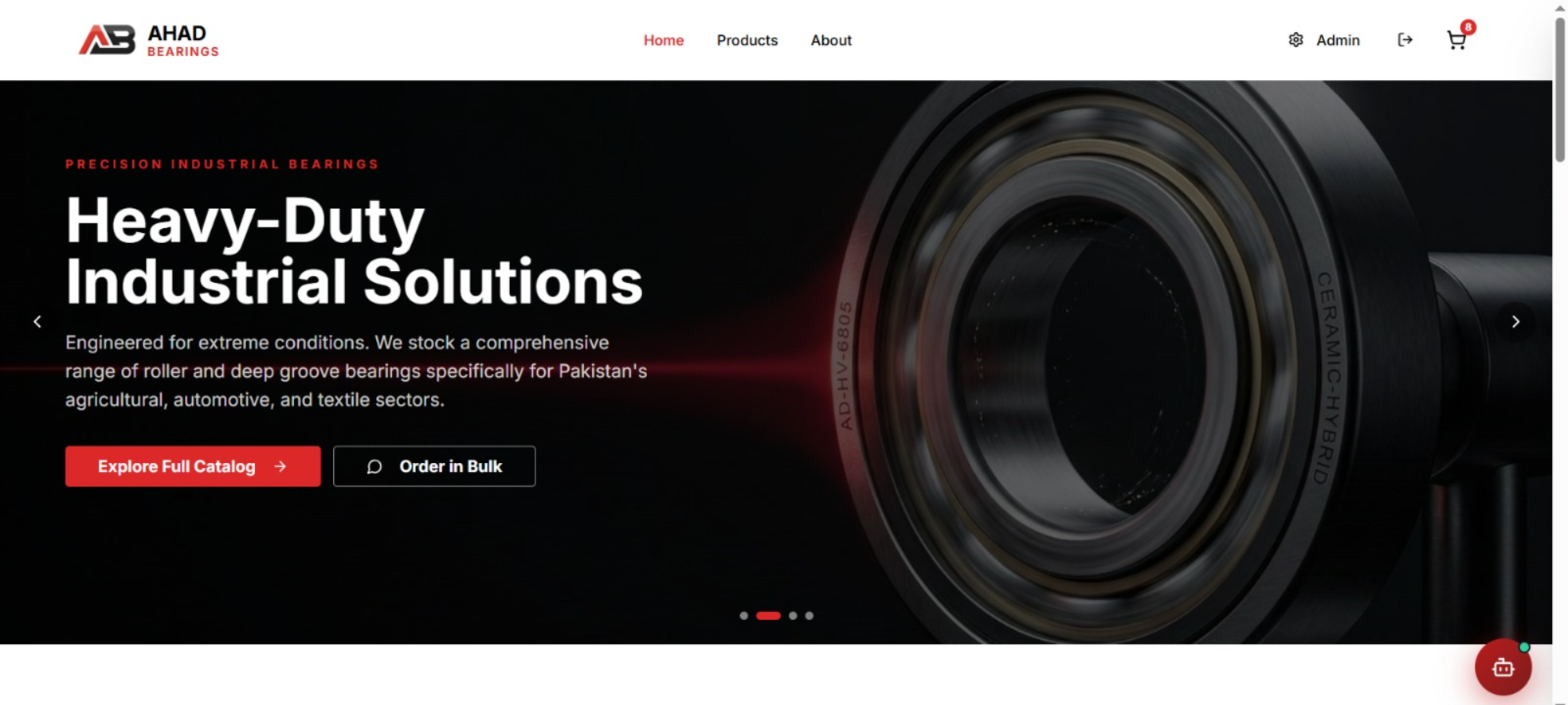 Professional B2B Supplier Website project interface screenshot